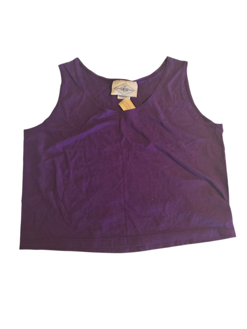 Vintage 80s 90s B. Moss Cropped Tank Top Purple USA Womens OSFA (Lg)‎ NEW NWT